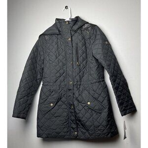 Polo Ralph Lauren Women’s Diamond Quilted Jacket with Faux Leather Trim Size XS